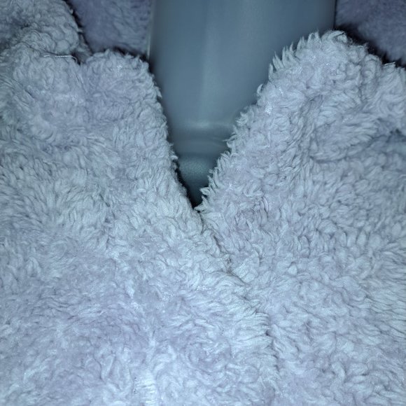 LUKKA LUX Women's Purple Fleece Cozy Sherpa Hoodie 1/4 Button Size Small - Picture 2 of 9